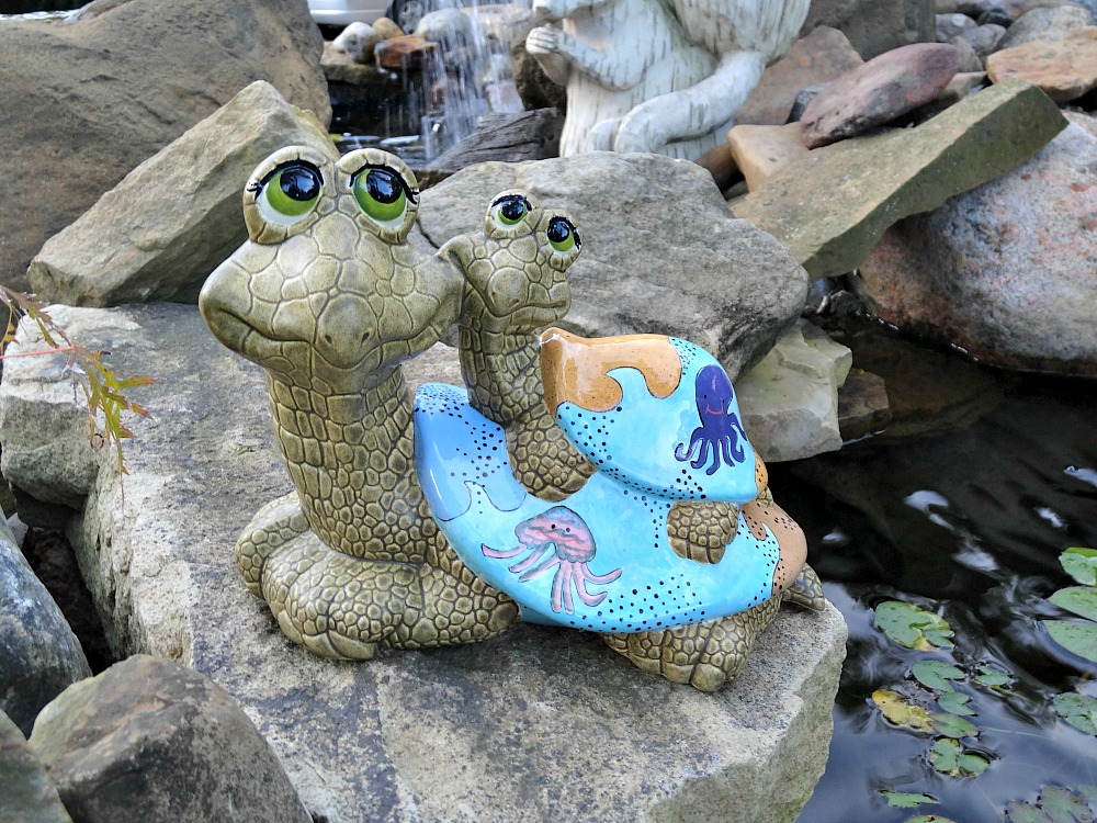 Slopoke & Pokey Ceramic Turtle Figurines