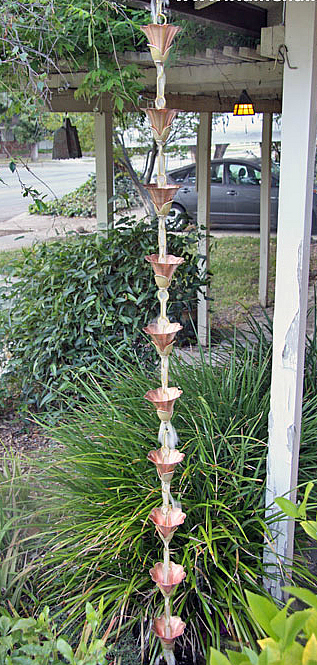 Bring Beautiful Copper Artwork to your Garden Landscape with Our Decorative Rain Chains