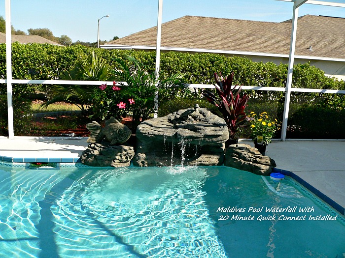 Beautiful Swimming Pool Waterfall Tropical Water Garden Oasis