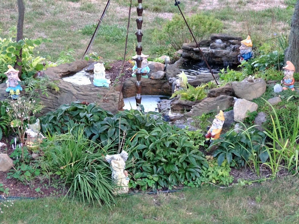 Woodland Waterfalls Garden with Whimsical Gnomes